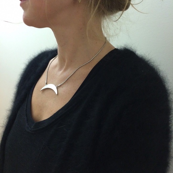 Jenny Bird Jewelry - Jenny Bird Crescent Moon Necklace- silver
